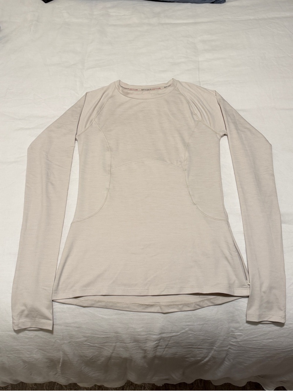 Spyder Women's Long Sleeve Crewneck Top in Light Taupe